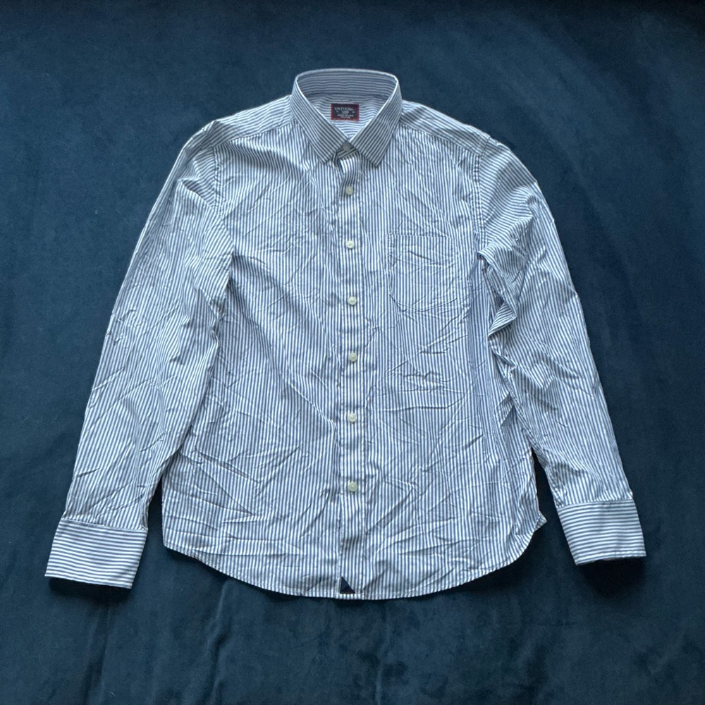 UNTUCKit‎ Terzolo Blue Stripe Long Sleeve Button Up Shirt